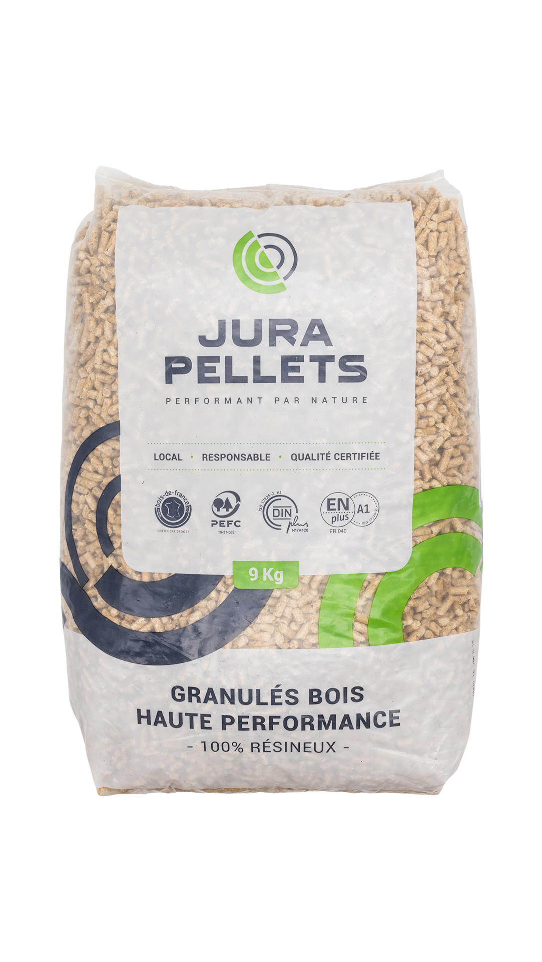 Palette 104 Sacs Jura Pellets 9KG – Qualite A1 – Diamètre 6mm