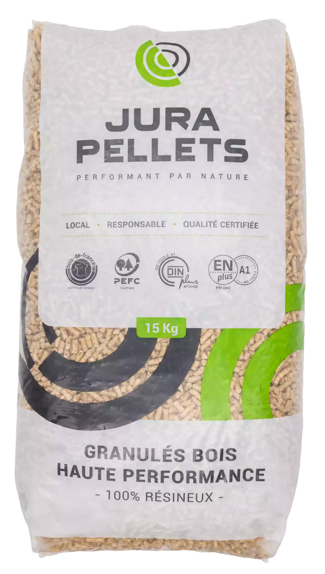 Palette 66 Sacs Jura Pellets 15KG – Qualite A1 – Diamètre 6mm